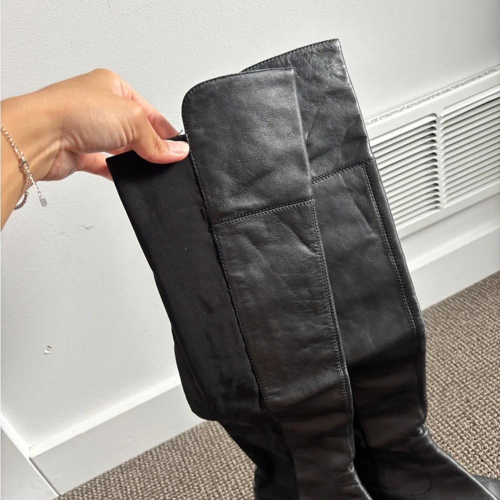 Louise et Cie Black Over-the-Knee Boots 'Andora' Black Leather 5050 Stretch S1